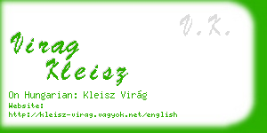 virag kleisz business card