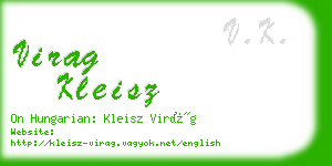 virag kleisz business card